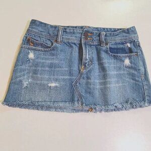 Y2K Abercrombie & Fitch A&F Blue Jean Mini Skirt